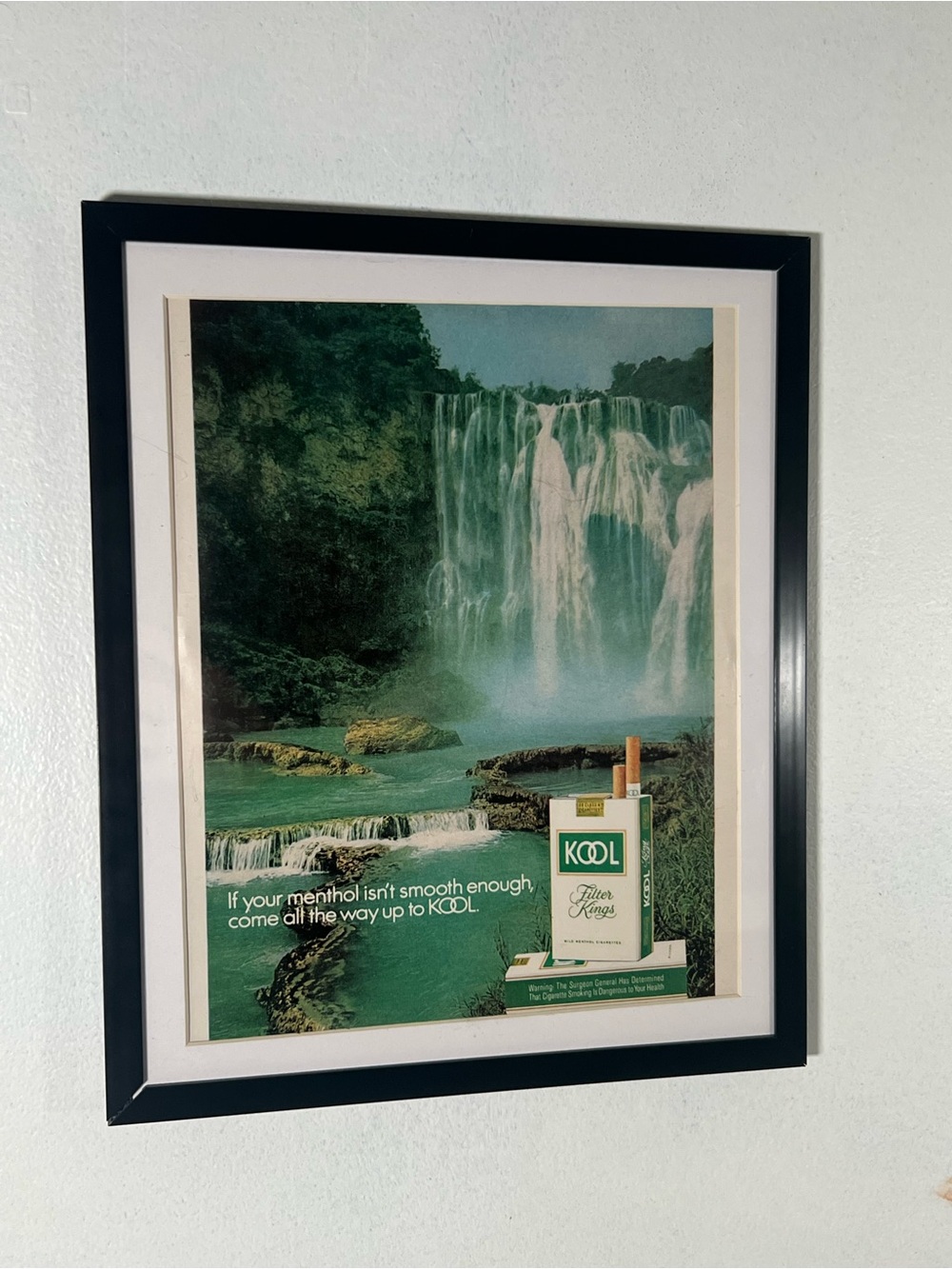 Vintage Kool Cigarette Poster Framed Art Ad Home Decor Memorabilia